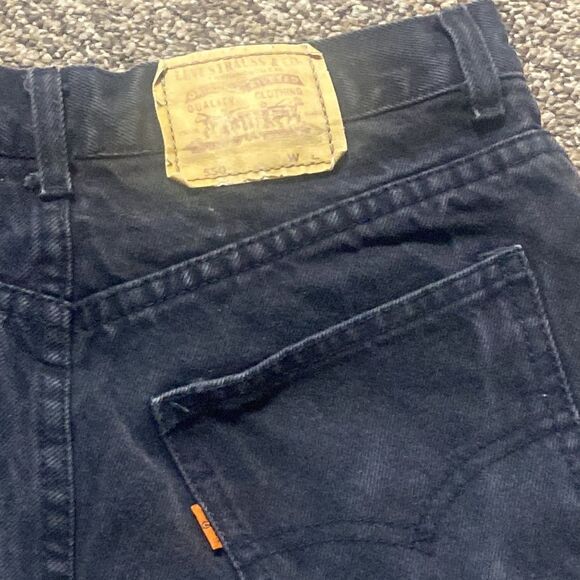 VG 80s Levi’s 550 Orange Tab International Jeans 💯 Cotton Shorts Jeans Sz WL 32 - Picture 10 of 16